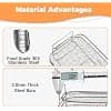 ENSINE Air Fryer Accessories for Ninja Foodi FlexDrawer 10.4L AF500EU, Air Fryer Grill Compatible COSORI TWINFRY Dual Blaze 10L - 2-in-1 Stackable Airfryer Racks, Double Level, Durable Stainless Steel - Image 6