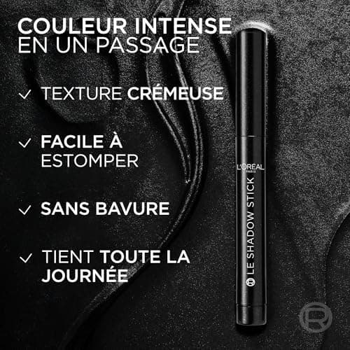 L'Oréal Paris Eyeshadow Pencil Stick and Melting Cream Texture Long Lasting Pigmentation Resistant to Smudges Shadow Stick Shade 290 Midnight Black - Image 4