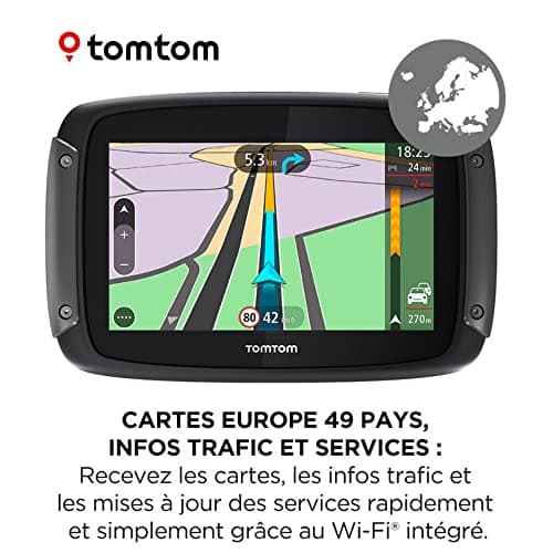 TomTom GPS Moto RIDER 500 - 4,3 pouces Cartographie Europe 49, Traffic, Zones de Danger, Appel Mains-Libres, Compatible Siri et Google Now - Image 4