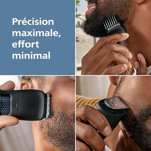 Philips Beard Trimmer Series 5000 - Self-Sharpening Metal Blades, 40 Adjustable Cutting Heights, BeardSense Technology, Hair Collection System, 100% Waterproof, Pouch, Model BT5785/30 - Image 4
