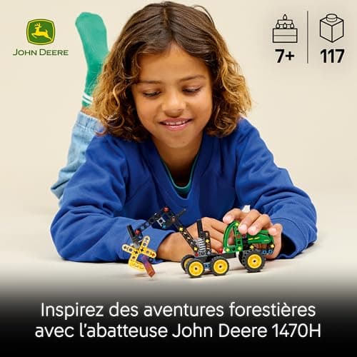 LEGO Technic The Slaughterer John Deere 1470H – Construction Toy – STEM Model with Rotating Arm & Functional Grapple – Gift Idea for Boys or Girls from 7 Years Old 42218 - Image 3