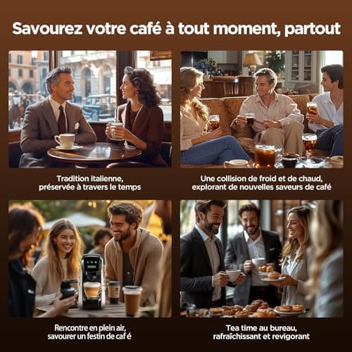 Warriors1 5-in-1 Capsule Coffee Makers for Dolce Gusto, Nespresso, Lavazza A Modo Mio, FAP Espresso Point and Ground Coffee, 20bar, 0.8L, Temperature and Quantity Adjustable, Coffee Machine for Home - Image 5