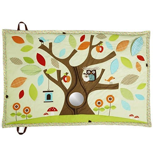 Skip Hop Treetop Forest Baby Play Mat from Birth 150 x 100 cm Suitable for 2 Babies – Play and Play Mat with Handle, Textures, Patterns, Mirror and Sounds - Image 3
