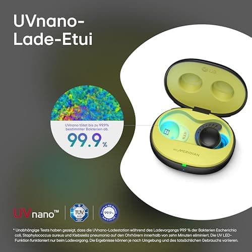 LG Écouteurs Bluetooth Intra-Auriculaires Tone Free Fit DTF7Q avec Technologie sonore Meridian, ANC (réduction Active de Bruit) et UVnano+, Couleur Noire. - Image 4