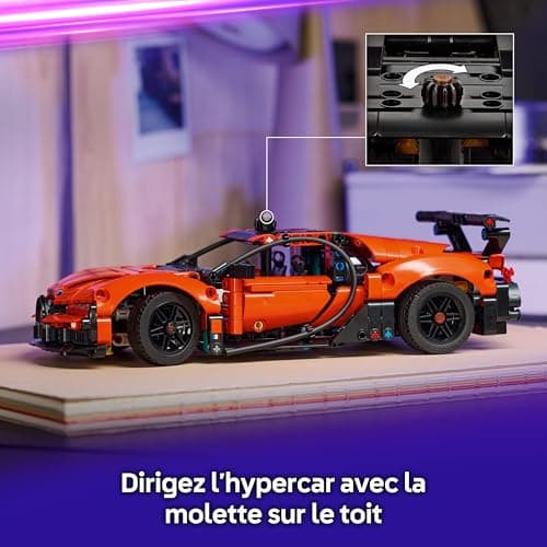 LEGO Technic Hypercar Bugatti Chiron Pur Sport - Maquette de Voiture de Course avec Moteur W16, Direction & Portes Ouvrantes - Cadeau pour Garçon dès 9 Ans & Fans de Sport Automobile 42222 - Image 5