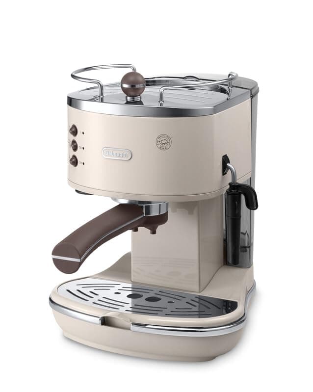 De'Longhi Vintage Icona Traditional Barista Pump Espresso Machine, Coffee Maker and Cappuccino, ECOV311BG, 1.4L, Cream - Image 5