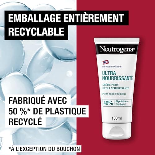 Neutrogena – Ultra Nourishing Foot Cream Norwegian Formula (100 ml tube) – 24 hour moisturising cream for dry and damaged feet – With glycerin and bisabolol - Image 8