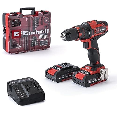 Einhell Perceuse Visseuse à percussion sans fil TE-CD 18/40 Li-i +64 (2x2,0 Ah) Power X-Change (Li-Ion, 18V, Couple 40 Nm) Livré avec 2 Batteries 2,0Ah, Chargeur et 64 Accessoires - Image 5