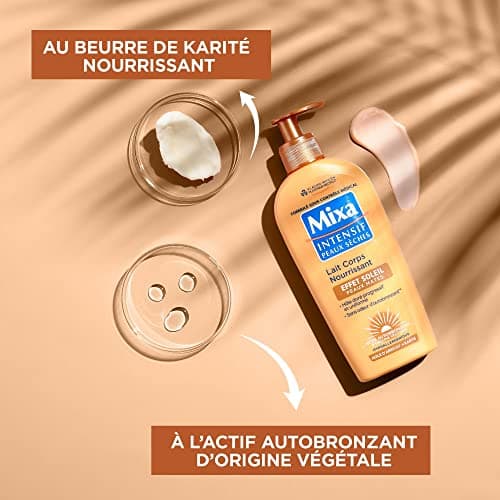 Mixa Intensif Peaux Sèches - Lait Corps Nourrissant Effet Soleil - Autobronzant - Hâle Doré Naturel Progressif et Uniforme - Peaux Mates - Hypoallergénique - 250ml - Image 7