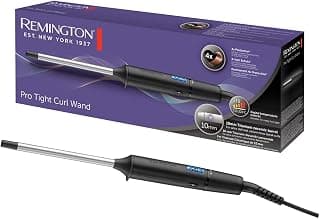Hair Curler [Ultra Thin 10mm: Very Tight Curls] Pro Tight Curl (4x Protection: Ceramic, Tourmaline Ionic, Anti-Static, LCD Screen, 10 Settings 130-220 °C) Curling Iron CI6X10