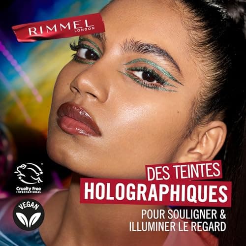 Rimmel Thrill Seeker Shimmer shock Crayon, Eyeliner, Eyeliner Gel Waterproof Multichrome, Crayon Liner, Couleur changeante irisée, Glisse sans effort, Ne coule pas, 1,2 g, 005 Electric Breeze - Image 7