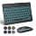 Wireless Mouse TECURS Keyboard for iPad/Samsung/Lenovo/iPhone Tablet Silent Backlit, Bluetooth Keyboard and Mouse Lightweight Rechargeable Portable AZERTY for iOS, Android (Black) - Image 2