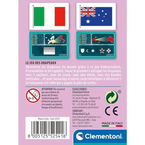 Clementoni | Flag Game – Educational Board Game for Girls and Boys 6+ | 50 Country Cards | Observation and Association | General Culture | Learning Geography - Image 4