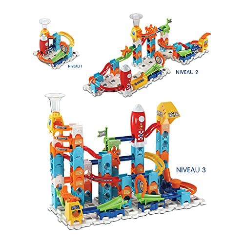 VTech - Marble Rush, Electronic Ball Circuit Rocket Set Electronic M100E, Building Set, 79 Pieces, 10 Balls, Gift for Children Aged 4 and Above - Image 4