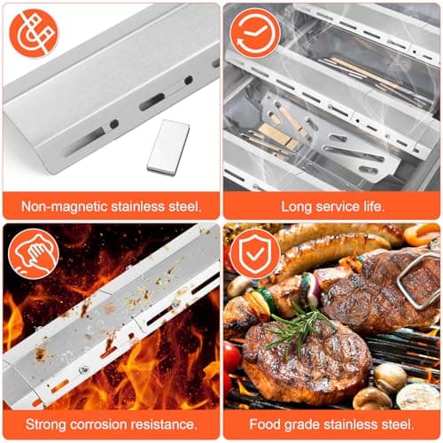 GFTIME 30 to 72 CM Universal Heat Diffuser for Charbroil, Brinkmann, Weber, Outback, Enders, Taino, Landmann, Stainless Steel Lid Burner Gas Replacement Parts Flame Grilen, 3 Pack - Image 7