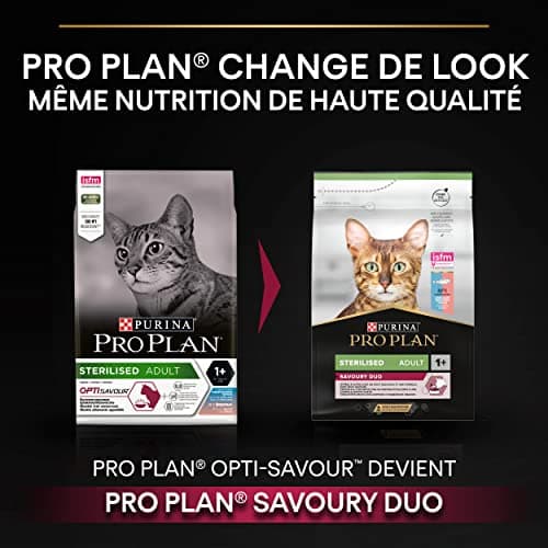 PURINA PRO PLAN | Savoury Duo | Complete Food for Sterilised Adult Cats | Promotes Urinary Well-Being, High Protein | Cod, Trout | Dry Food | Cat | Bag | Pack of 4 x 3 kg - Image 4