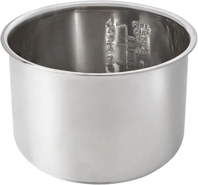 Replacement Inner Stainless Steel Rice Cooker Bowl 6 Litre Compatible with Instant Pot Container for Rice Cooker Y481 Pot Rice Cooker Replacement Parts for Kitchen - Image 1