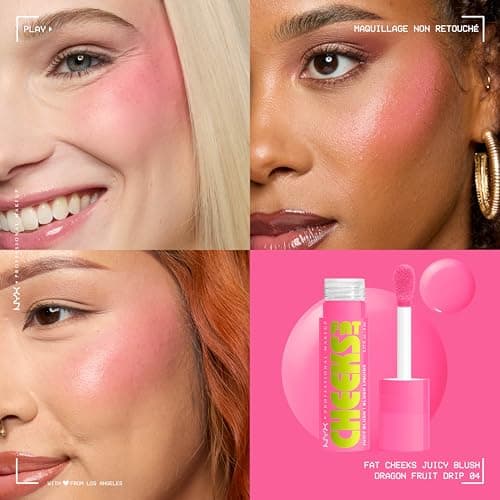 NYX Professional Makeup - Illuminating Liquid Blush - Plump and Coloured Cheeks - Vegan Formula - 24H Hydration - 12H Hold - Fat Cheeks Blush - Shade: Dragon Fruit Drip - Image 6
