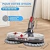 Electric Mop Head for Dyson V7/V8/V10/V11/V15 | Mop with Removable Water Tank and 10 Washable Wipes | Compatible with Dyson Vacuum Cleaner - Image 4