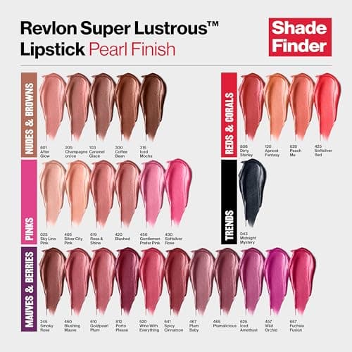REVLON Rouge à lèvres Super Lustrous Pearl, Formule crémeuse pour des lèvres douces et pulpeuses, Sensation d'hydratation, 610 Gold Pearl Plum, 4,2g - Image 7