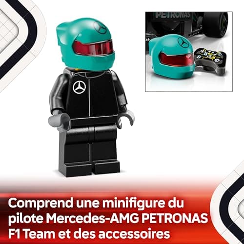 LEGO Speed Champions Voiture F1 Mercedes-AMG W15 - Voiture de Course avec minifigurine Collector de Pilote de Formule 1 - Maquette pour garçons et Filles dès 10 Ans ou Fans de Sport Automobile 77244 - Image 6
