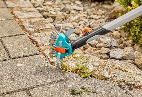 Nettt Joints Combisystem-3-in-1 Gardena Multi-Function Jardi Tool for Elimin Weeds Moss Narrow Seals, Metal Brush, Stainless Steel Blade, CS Handles (03608-20) - Image 6