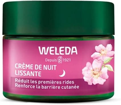 WELEDA – Rosehip & White Tea Smoothing Night Cream – Nourishes, Regenerates and Reduces First Wrinkles – Natural Anti-Aging Facial Care for Normal to Dry Skin – NATRUE Certified – 40 ml - Image 1