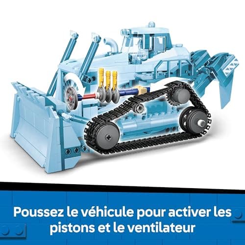LEGO City Le Bulldozer Jaune - Jeu de Construction de véhicule de Chantier de Grande Taille - 3 Minifigurines - Briques supplémentaires & Panneau - Cadeau d'anniversaire pour garçon dès 8 Ans 60466 - Image 7