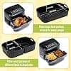 28PCS Moule Silicone Accessoires Air Fryer pour Philips Série 1000 Double Panier 7.1L, Réutilisable Plat Airfryer Liners Accessories pour Philips Dual Panier Friteuse à Air (NA154/00) - Image 3