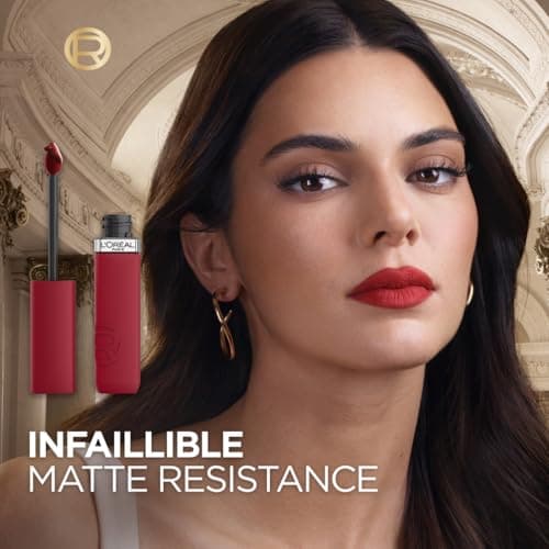 L'Oréal Paris - Liquid Lipstick - Intense Colour & Matte Finish - Long Lasting - No Transfer - With Hyaluronic Acid - Infallible Matte Resistance - Shade : 601 Worth It - Image 4