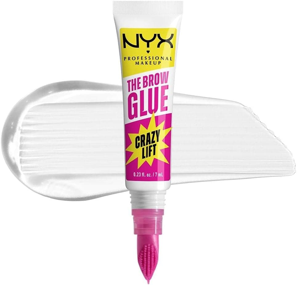 NYX Professional Makeup - Fixing glue - Laminated eyebrows - Lasts up to 24 hours - Vegan formula - Integrated applicator comb - The Brow Glue Crazy Lift - Shade: Transparent (01) - 5 ml - Image 1