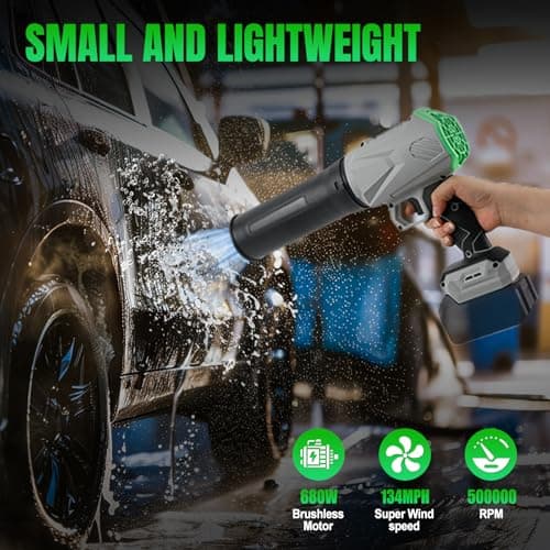 Cordless Leaf Blower for Makita 500,000 RPM Motor Lightweight Dust Cleaner with Adjustable Speed 215km/h Air Flow Electric Blower for Snow Blowing Dry - Image 5