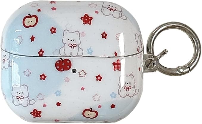 Case for Samsung Galaxy Buds 3 FE (2025) / Buds 3 Pro (2024) / Buds 3 (2024) - Cute Pink Flower/Cat Cartoon Pattern - Kawaii Earphone Cover for Girls (A)