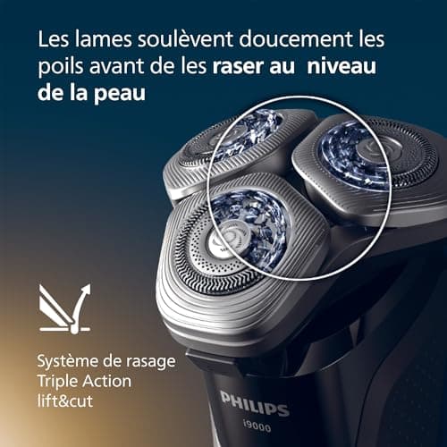 Philips i9000 Wet and Dry Electric Shaver with Skin IQ Technology, Triple Lift & Cut System, SteelPrecision Blades 360 Dual Rotary Blades, Model X9002/30 - Image 6