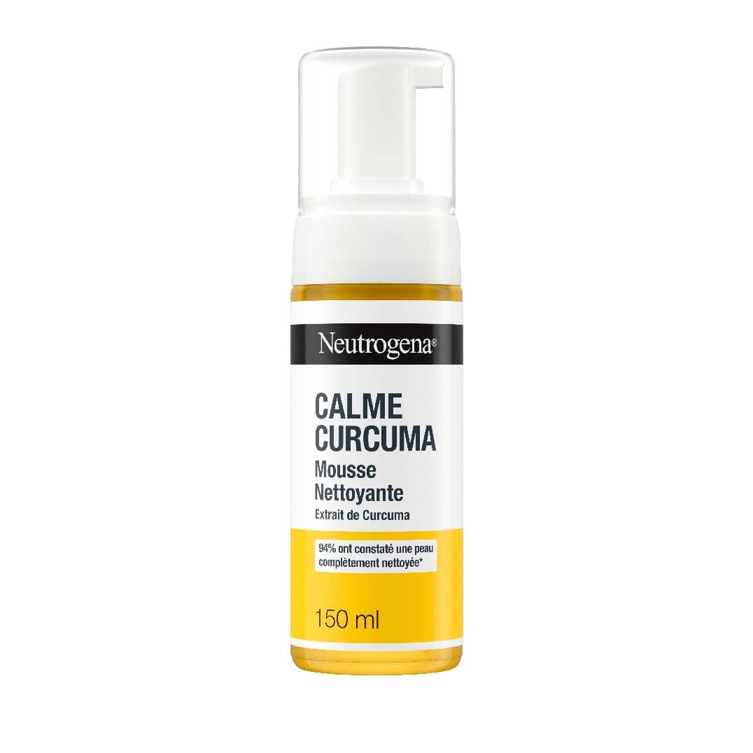 Neutrogena – Mousse Nettoyante Calme Curcuma (flacon-pompe de 150 ml) – Nettoyant visage à l'extrait de curcuma – 94% ont constaté une peau complètement nettoyée* - Image 9