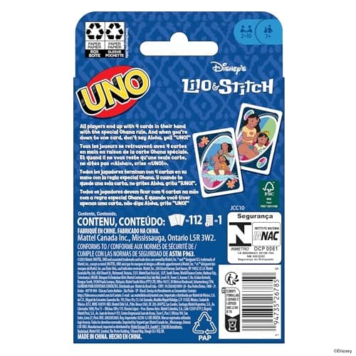 Mattel Games Disney Uno Lilo and Stitch Card Game for the Whole Family, Kids and Adults, with a Special Movie Inspired Card, JCC10 - Image 8