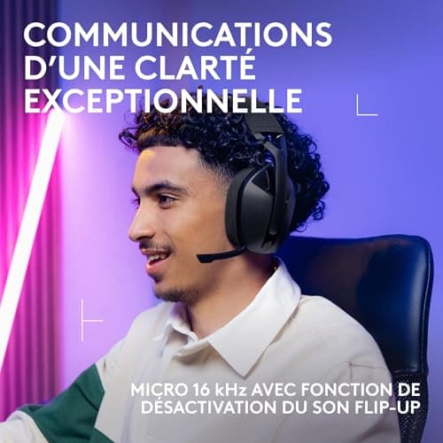 Logitech G G321 Lightspeed, Wireless Bluetooth Gaming Headset, Dynamic Comfort & Adjustment, 16kHz Stem Mic, + 20H Playtime, PC, PS4, PS5, Nintendo Switch, Mobile - Black - Image 4