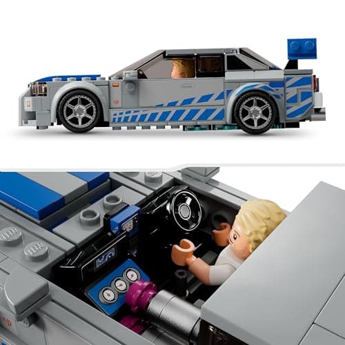LEGO Speed Champions Nissan Skyline GT-R (R34) 2 Fast 2 Furious - Maquette de Voiture de Course à Construire avec Minifigurine Brian O'Conner - Idée Cadeau pour Garçons et Filles dès 9 Ans 76917 - Image 6