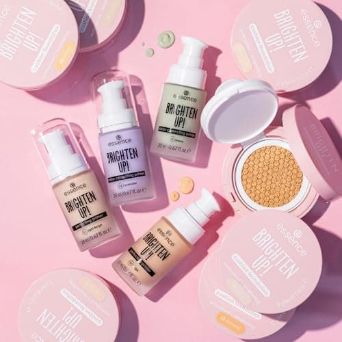 Essence Cosmetics Brighten Up! Cushion Foundation Fond de Teint, Longue Durée, Éclaircissant, Naturel (12g) - Image 6
