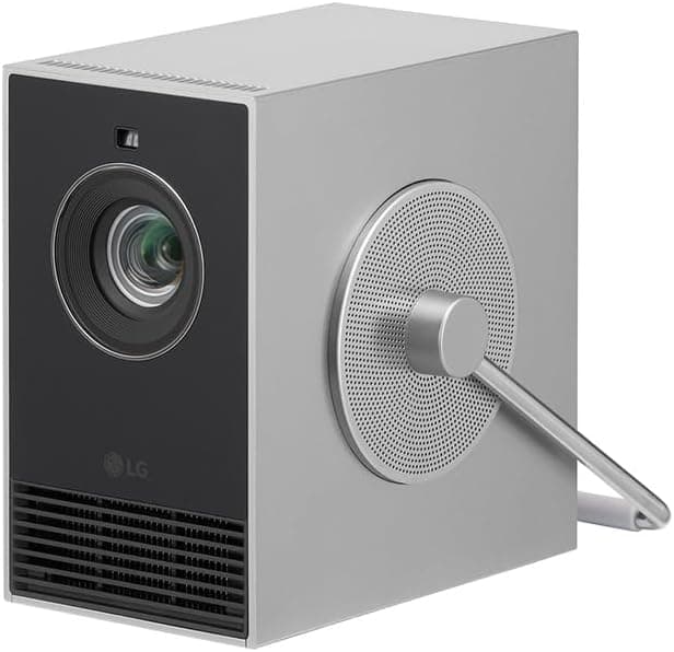 LG LG CineBeam HU710PB Portable Projector Compact Design for Home Cinema, 500 Lumen, 4K UHD, Projection Between 50~120 Inches, LG Smart WebOS 6.0, Bluetooth and Built-in Speakers
