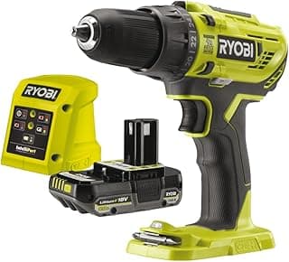 Impact drill 18V - 2 speeds - 50 Nm - 500-1800 rpm - torque adjustment 24 positions - 13 mm chuck delivered with 1 2Ah battery and charger - R18PD32-1C20G