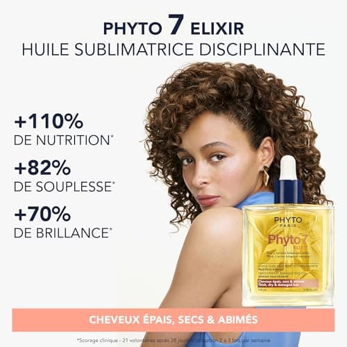 Phyto Paris Phyto 7 Elixir - Disciplining Enhancing Oil 100 ml - Thick, Dry & Damaged Hair Oil - Multi-Use Care: Intense Nutrition, Discipline & Finishing - 99% Nat Botanical Oils - Image 4