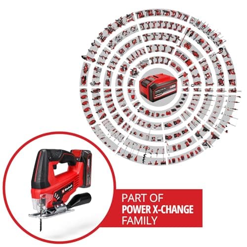Einhell Cordless Jigsaw TC-JS 18/70 Li (1 x,2.5 Ah) (18 V, cutting depth 70 mm, tool-free blade change, vacuum adapter, with 2.5 Ah battery and charger, 1 blade) - Image 3