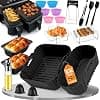 Accessoires Airfryer pour Philips Airfryer Dual Basket 3000 Series - Air Fryer Accessories Comprend un moule en silicone, une grille, des moules à pain, des pinces de cuisine, un spray d'huile, etc - Image 2