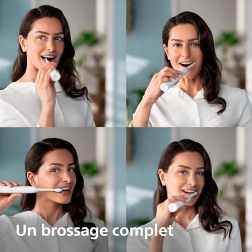 Philips Sonicare 4100 - brosse à dents électrique pour adultes avec 1 tête de brosse à dents Philips W2 Optimal White blanche, coffret de voyage fin et chargeur USB (modèle HX3683/33) - Image 8