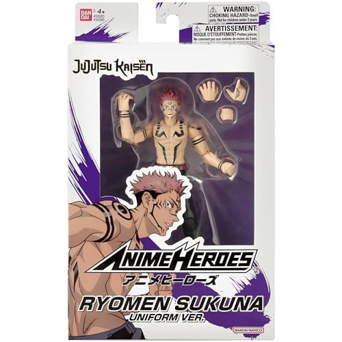 BANDAI - Anime Heroes - Jujutsu Kaisen - Ryomen Sukuna Uniform Version - Figure 17 cm - Officially Licensed Jujutsu Kaisen - Sukuna Action Figure - Children's Toy 4+ - 36988 - Image 6