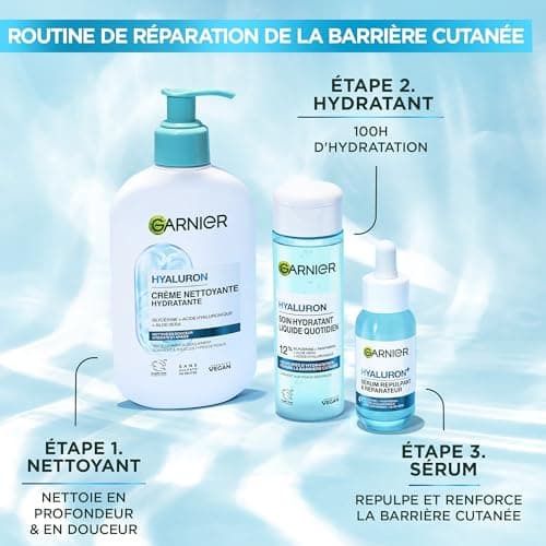 GARNIER Skin Active - Gel Nettoyant Apaisant - pH Neutre - Élimine Maquillage & Impuretés - Hydrate & Repulpe - Enrichi En Aloe Vera, Glycérine & Acide Hyaluronique - Vegan & Cruelty Free - 250 ml - Image 7