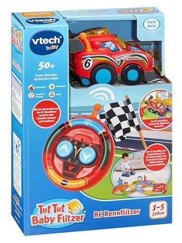 VTech Baby Toot Toot RC Racing Drivers - Remote Control Car with Light Keys and Actions, Music, Phrases and Exciting Sounds - for 1-5 Years Old Kids - Image 7
