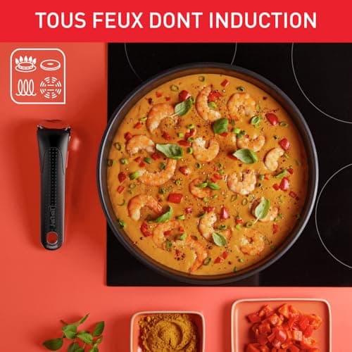 Tefal Ingenio L897SJ04 20-Piece Cookware Set, Frying Pans, Pans, Wok, Saute Pan, Lids, Removable Handles, Induction, Stainless Steel, Dishwasher Safe, 5-Year Warranty - Image 5