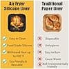 2 Pieces Air Fryer Accessories for Ninja Air Fryer MAX PRO AF180EU 6.2L, Silicone Air Fryer Mould for Ninja PRO Air Fryer AF140EU 4.7L, Reusable Airfryer Mould Flat for Philip, COSORI, Cecotec - Image 4